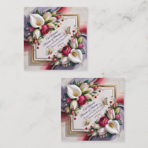 Elegante Eid-Al-Adha-Grußkarte mit weißer Calla Quadratische Visitenkarte