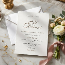 Elegante Eid-Dinner-Einladung Minimalist Gold