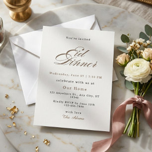 Elegante Eid-Dinner-Einladung Minimalist Gold Einladung