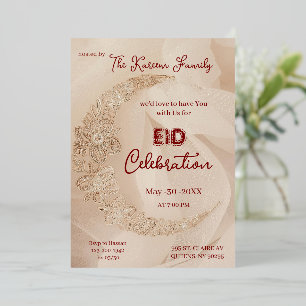 Elegante Eid-Feier Eid-Party-Einladung Folien Feiertagskarte
