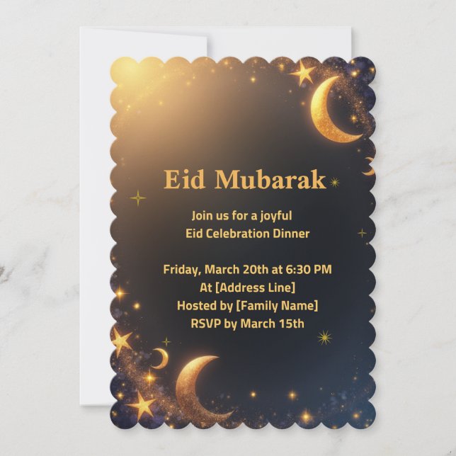 Elegante Eid-Feier-Einladung Einladung (Vorderseite)