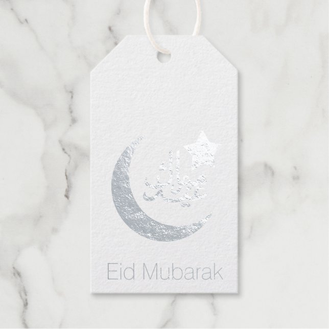Elegante Eid Mubarak Geschenkanhänger (Vorderseite)
