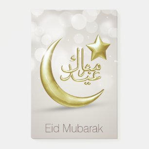 Elegante Eid Mubarak Gold Moon Star Post-it®-Notiz Post-it Klebezettel