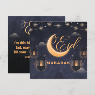 Elegante Eid Mubarak Kalligrafie Feiertagskarte