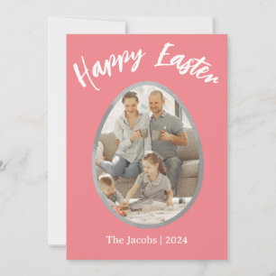 Elegante Eier Happy Osterfamilie ein Foto Feiertagskarte