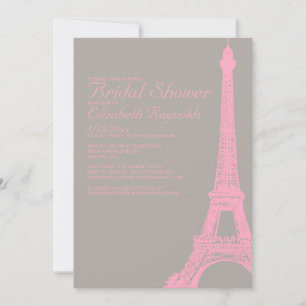 Elegante Eiffel-Turm-Brautparty-Einladungen Einladung