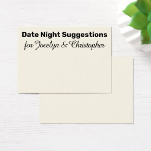 Elegante, einfache Date Night Suggestionen Cream C