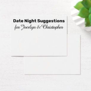 Elegante, einfache Date Night Suggestionen Weiße K
