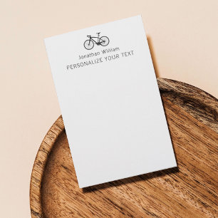 Elegante einfache Fahrrad-Retro-Personalisierte Ko Briefpapier