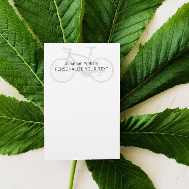 Elegante Einfache Fahrradhalle Retro Personal Stat Briefpapier (Von Creator hochgeladen)