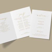 Elegante, einfache Goldkalligraphie-Hochzeitsfeier