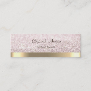 Elegante einfache Imitate Gold Stripe, Glittery Bo Mini Visitenkarte