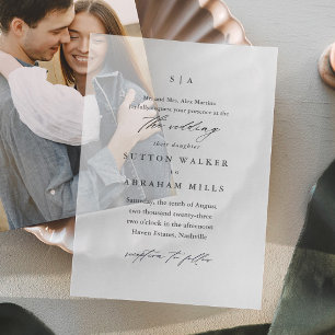 Elegante einfache Kalligrafie-Hochzeit