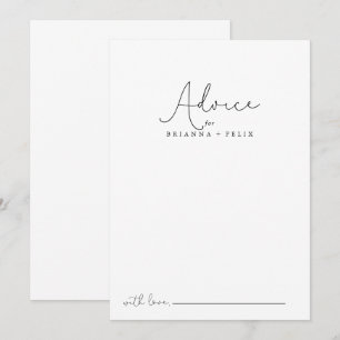 Elegante einfache kalligraphische Hochzeit Hinweiskarte
