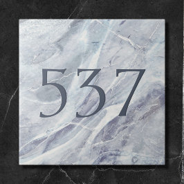 Elegante einfache, klassische Marmorhaus-Nummer Pl Fliese