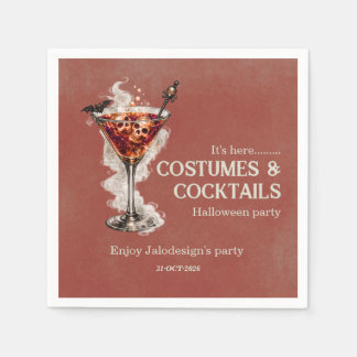 Elegante einfache Kostüme Cocktails Halloween-Part Serviette