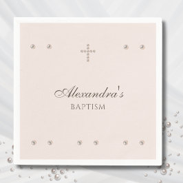 Elegante einfache Kreuz-Taufe christliche Taufe Serviette