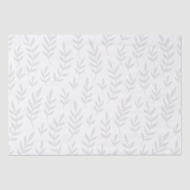 ELEGANTE EINFACHE LEAF-PATTERN PFLANZE FOLIAGE BOT SEIDENPAPIER (Vorderseite)