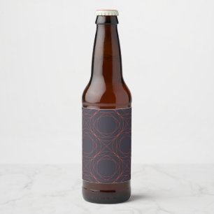 Elegante, einfache, lebendige, moderne Linienmuste Bierflaschenetikett