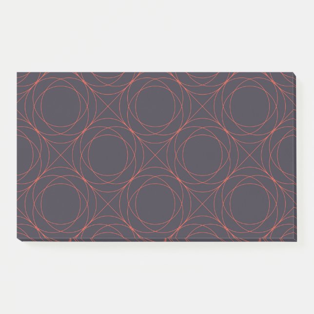Elegante, einfache, lebendige, moderne Linienmuste Post-it Klebezettel (Vorderseite)