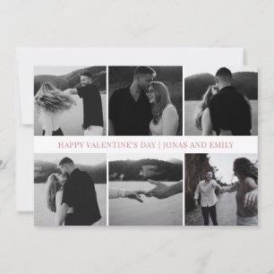 Elegante einfache Liebe Frohen Valentinstag 6 Foto Feiertagskarte