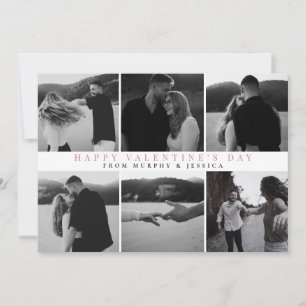 Elegante einfache Liebe Frohen Valentinstag 6 Foto Feiertagskarte