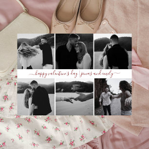 Elegante einfache Liebe Frohen Valentinstag 6 Foto Feiertagskarte