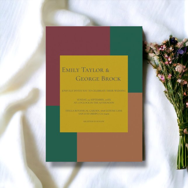 Elegante, einfache Minimalistisch-farbenfrohe Hoch Einladung (Von Creator hochgeladen)