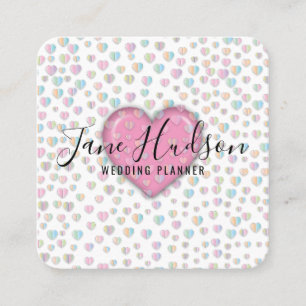 Elegante einfache minimalistische editierbare Visi Quadratische Visitenkarte