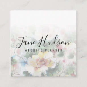 Elegante einfache minimalistische editierbare Visi Quadratische Visitenkarte