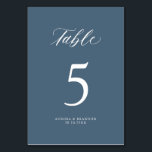 Elegante, einfache Minimalistische Hochzeit Tischnummer<br><div class="desc">Einfache Minimalistische Dusty blauen Schiefer Hochzeit Tischnummer. Weitere passende Designs und Variationen finden Sie in meinem "Blitzweddingpaperie" Shop. Und zögern Sie nicht,  mich für weitere Anpassungen oder Match-Artikel zu kontaktieren.</div>
