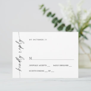 Elegante einfache Minimalistische Kalligraphie RSVP Karte
