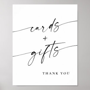 Elegante einfache Minimalistische Karten und Gesch Poster