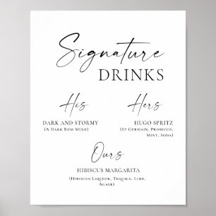 Elegante, einfache Minimalistische Unterschrift Dr Poster