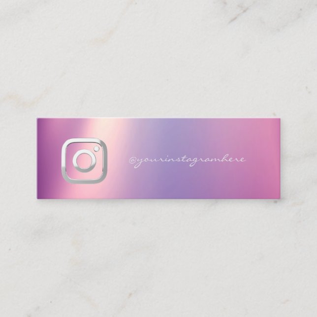 Elegante einfache moderne, Instagram Social Media Mini Visitenkarte (Vorderseite)