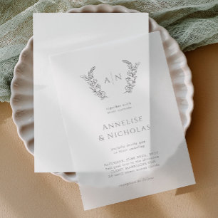 Elegante, einfache Mono-Overlay-Hochzeit