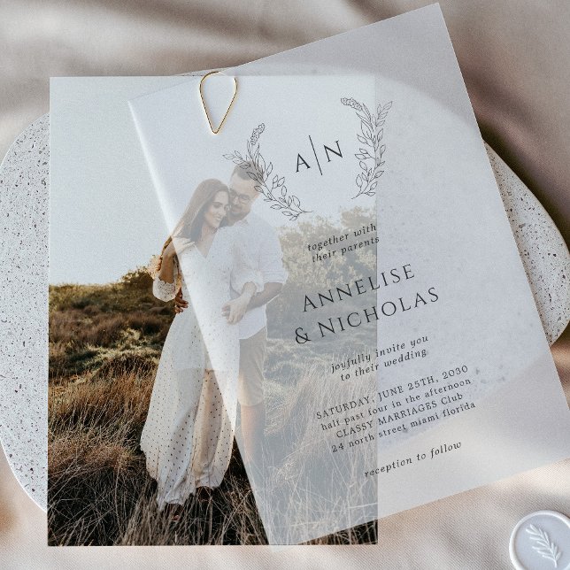 Elegante, einfache Mono-Overlay-Hochzeit (Von Creator hochgeladen)