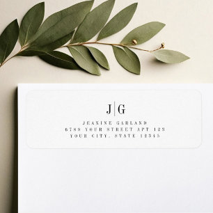 Elegante einfache Monogramm-Minimalistische Rückse