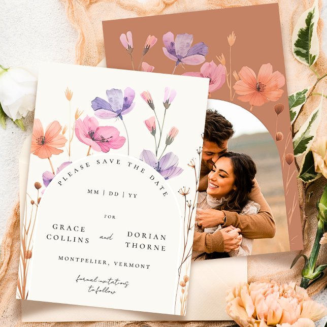 Elegante einfache Moscha Mousse Rustikale, neutral Save The Date (Von Creator hochgeladen)