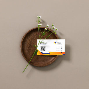 Elegante einfache Orange Business Card Visitenkarte