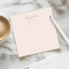 Elegante Einfache Personalisierte Stationery Blush Mitteilungskarte