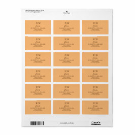 Elegante Einfache Pfirsicheife Adressaufkleber