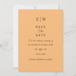 Elegante Einfache Pfirsicheife Save The Date