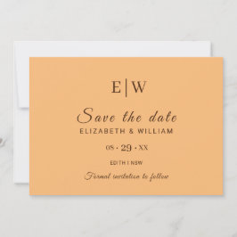 Elegante Einfache Pfirsicheife Save The Date