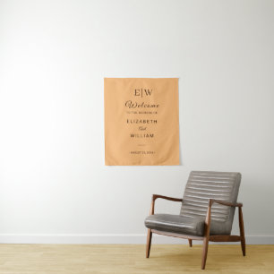 Elegante Einfache Pfirsicheife Wandteppich