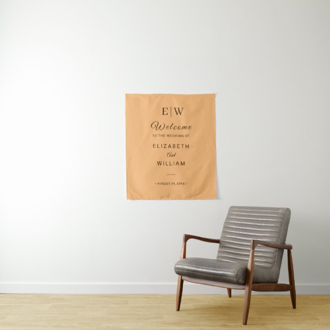 Elegante Einfache Pfirsicheife Wandteppich (Beispiel)