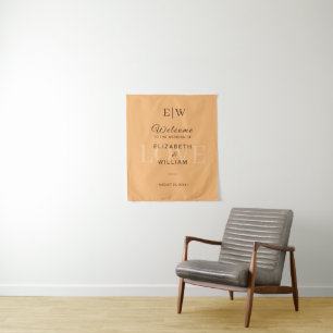 Elegante Einfache Pfirsicheife Wandteppich