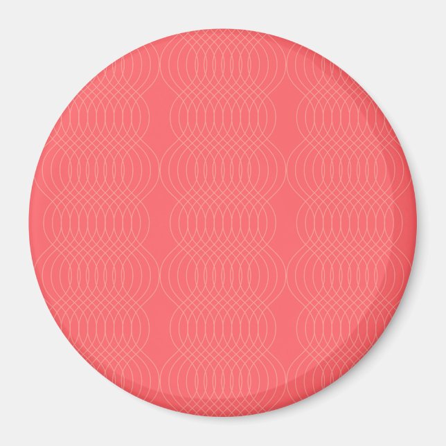 Elegante, einfache, rote, moderne Linienführung Magnet (Vorne)