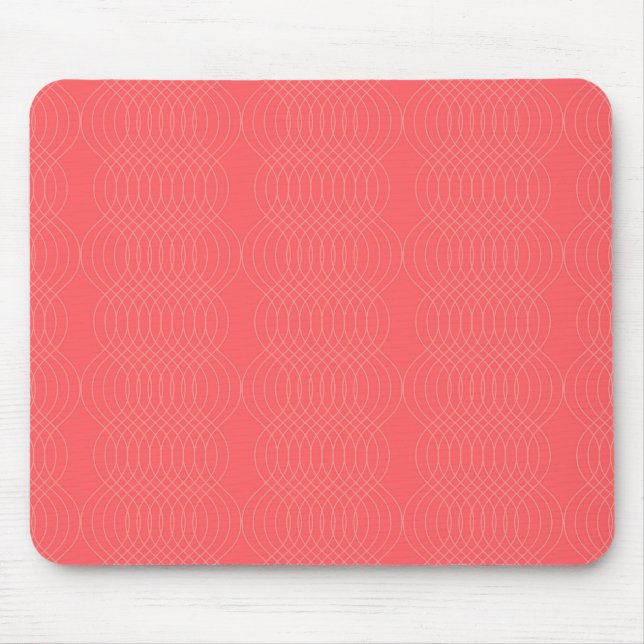Elegante, einfache, rote, moderne Linienführung Mousepad (Vorne)