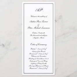 Elegante einfache Schwarz-weiß-formale Monogramm-H Programm